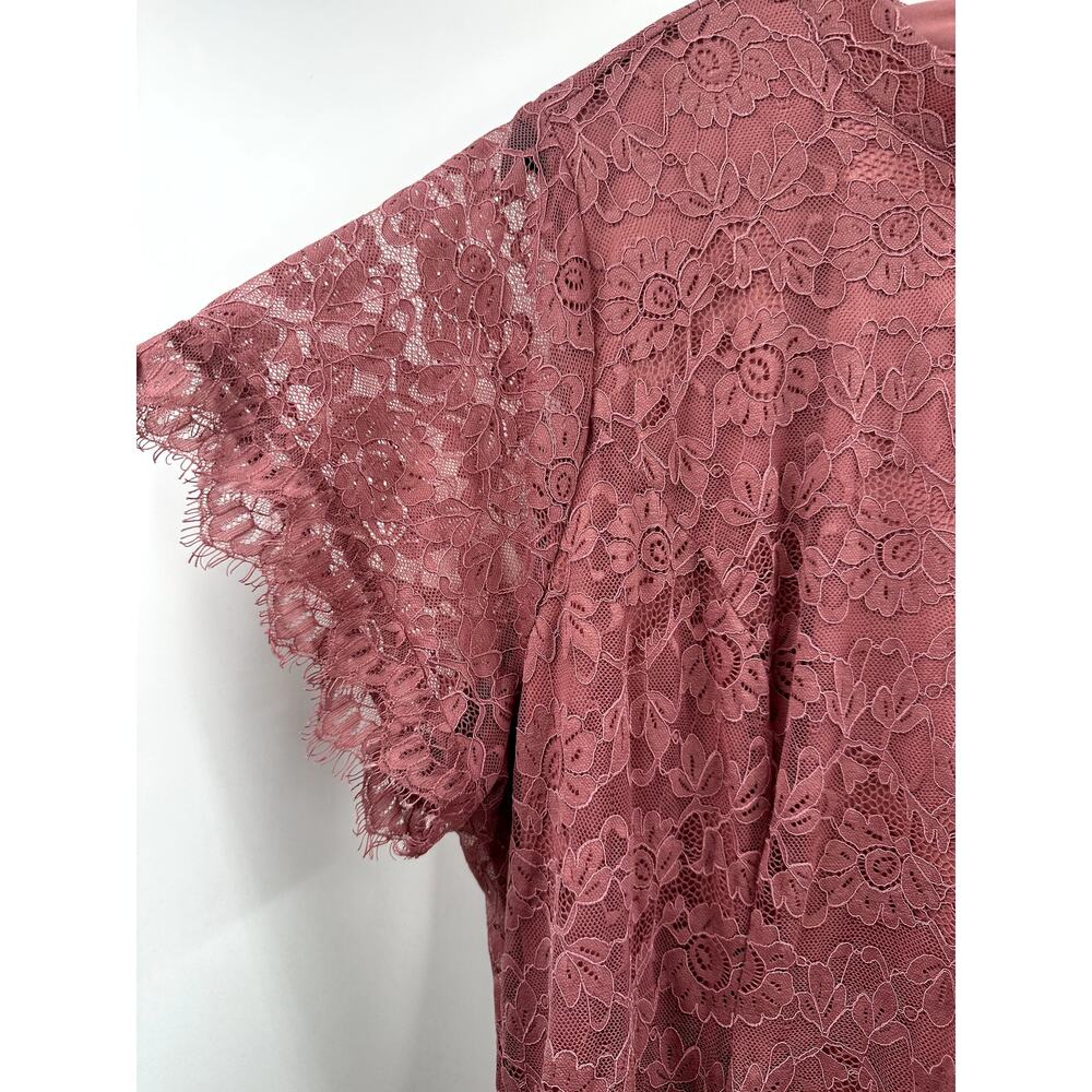 Torrid - Mini Lace High Neck Skater Dress Mauve Size 3 - Picture 6 of 10